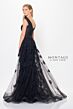 Montage by Mon Cheri M909 Detachable Train Plunging V-Neck Dress