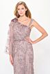 Montage by Mon Cheri M913 Asymmetric Neck Bishop Sleeve Dress