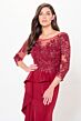 Montage by Mon Cheri M914 Peplum Scoop Back Dress