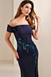 Montage by Mon Cheri M3113 Side Slit Off-The-Shoulder Dress