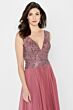 Montage by Mon Cheri 122907 Beaded Bodice V-Neck Dress