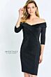 Montage by Mon Cheri 221970S Beaded Three-Quarter Sleeve Dress