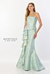 Montage by Mon Cheri M2226 Strapless Peplum Drape Dress