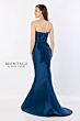 Montage by Mon Cheri M2228 Straight Neck Peplum Ruffle Dress