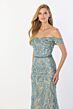 Montage by Mon Cheri M2230 Beaded Waist Off-The-Shoulder Dress