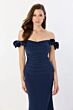 Montage by Mon Cheri M2242 Appliqued Strap Pleated Top Dress