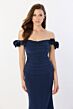 Montage by Mon Cheri M2242 Appliqued Strap Pleated Top Dress
