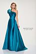 Montage by Mon Cheri M844 Ruffle Neck Removable Train Dress