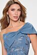 Montage by Mon Cheri M845 Bow Sleeve One-Shoulder Dress