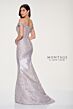 Montage by Mon Cheri M846 Off-The-Shoulder Lace Applique Dress