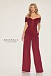 Montage by Mon Cheri M850 Portrait Neck Wide-Leg Jumpsuit