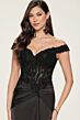 Montage by Mon Cheri M852 Illusion Bodice Drape Skirt Dress