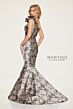 Montage by Mon Cheri M853 One-Shoulder Brocade Trumpet Dress