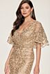 Montage by Mon Cheri M856 Flutter Sleeve V-Neck Dress