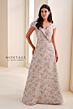 Montage by Mon Cheri M4203 Portrait Neck A-Line Brocade Dress