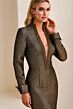 Montage by Mon Cheri M4204 Plunging Neck Long Sleeve Dress