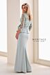 Montage by Mon Cheri M4209 Side Slit Illusion Sleeve Dress