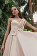 Mac Duggal 2292 One-Shoulder Asymmetric Neck Oyster Satin Dress