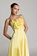 Mac Duggal 2303 Floral Strapless A-Line Satin Dress