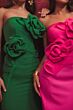 Mac Duggal 2361 Back Slit Strapless Crepe Dress