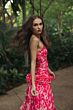 Mac Duggal 56329 Ruched Bodice Drop Waist Grapefruit Dress