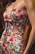 Mac Duggal 69059 High Slit Ivory Multicolor Strapless Dress