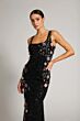 Mac Duggal 9340 Square Neck Beaded Floral Sleeveless Formal Dress
