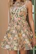 Mac Duggal 56409 A-Line Sleeveless Floral-Embroidered Dress