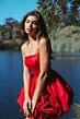 Mac Duggal 20705 Rosette Bubble Hem Strapless Short Dress