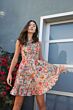 Mac Duggal 8307 Ruffle High Neck Sleeveless Floral Dress