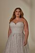 Mori Lee 3394 Laurentina Embroidered Strapless Plus Size Wedding Gown