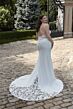 Mori Lee 3414 Nina Cutaway Train Fit-And-Flare Plus Size Wedding Gown