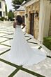 Mori Lee 3423 Nadette Plunging Neck A-Line Plus Size Wedding Dress