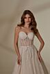 Mori Lee 4121 Melody Detachable Sleeve Sheer Bodice Wedding Dress