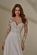 Mori Lee 4127 Morgan Detachable Sleeve Lace Train Bridal Dress