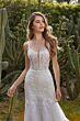 Mori Lee 4132 Miranda Sheer Bodice Spaghetti Straps Bridal Gown