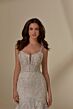 Mori Lee 4132 Miranda Sheer Bodice Spaghetti Straps Bridal Gown