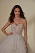 Mori Lee 4139 Margot Ruffle Skirt Detachable Sleeve Bridal Dress