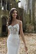 Mori Lee 4154 Phoebe Spaghetti Strap Cutaway Train Wedding Dress