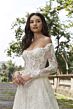Mori Lee 4155 Paloma Off-The-Shoulder Illusion Sleeve Wedding Dress
