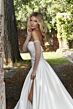 Mori Lee 4158 Pia Drape Bodice Drop Waist Wedding Gown