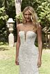 Mori Lee 4160 Pauline Off-The-Shoulder Plunging Neck Wedding Gown