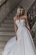 Mori Lee 4163 Patsy Ruched Bodice Plunging Neck Bridal Dress