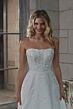 Mori Lee 4167 Phyllis Strapless Curved Neck Bridal Gown