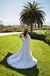 Mori Lee 1211 Lorelai Detachable Sleeve Plunging Neck Wedding Dress