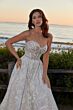 Mori Lee 1219 Liliana Detachable Sleeve Corset Top Bridal Gown