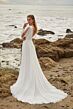 Mori Lee 15026 Mara Detachable Sleeves High Slit Wedding Gown