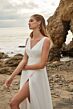 Mori Lee 15026 Mara Detachable Sleeves High Slit Wedding Gown