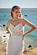 Mori Lee 15034 Martha Lace Train Sheer Bodice Wedding Dress