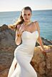 Mori Lee 15035 Mindy Tie Back Pleated Bodice Wedding Dress